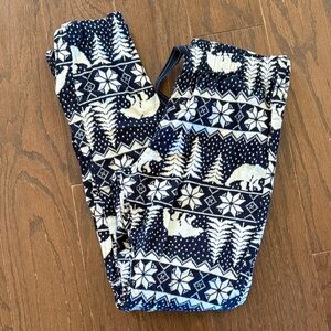 Old Navy Navy Blue and White Patterned Men's Pants